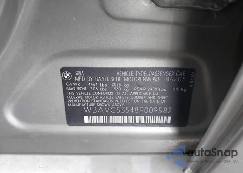 2008 BMW 328I from USA, damaged, VIN WBAVC53548F009582